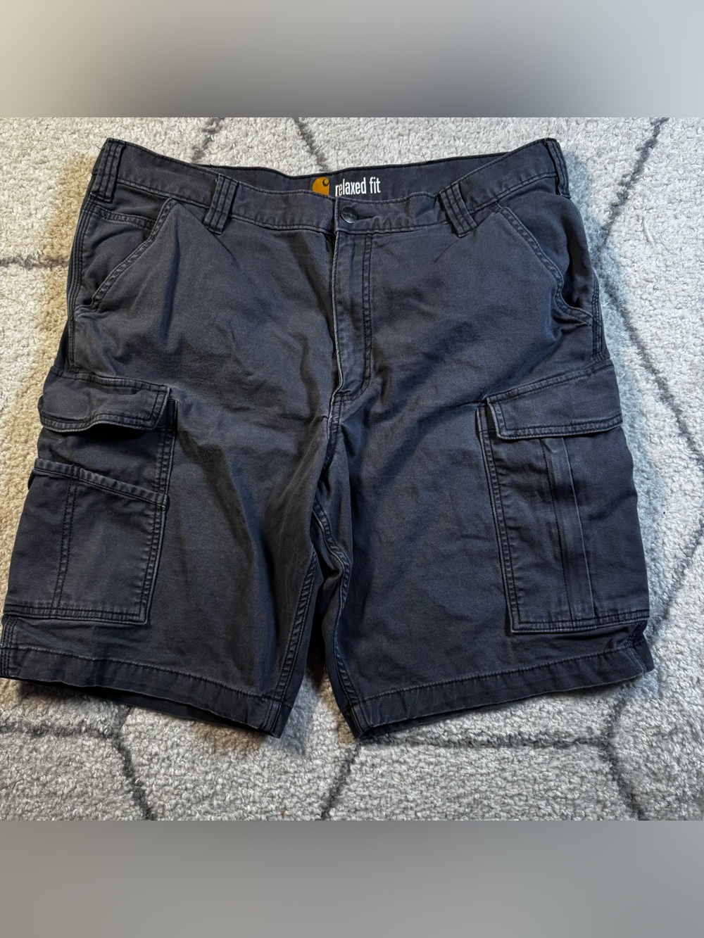 Carhartt Black Relaxed Cargo Shorts